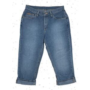 Vintage Lee Riders Denim Capri Retro Y2K Mexico Cotton Blend Blue Jeans Size 12
